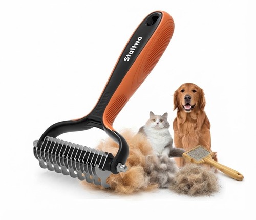 Dog cat deshedding - dog, brush