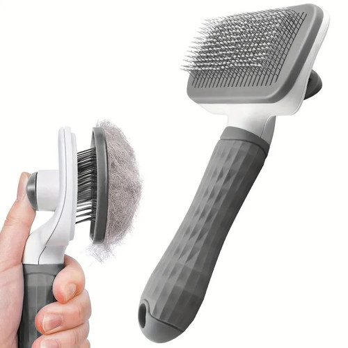 Self cleaning slicker brush - self,