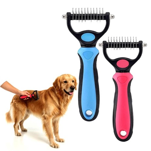 Pet deshedding grooming brush - pet,
