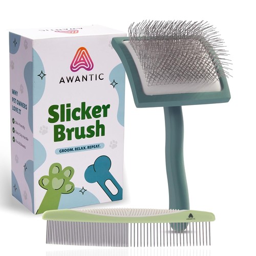 Awantic slicker brush - awantic, dogs