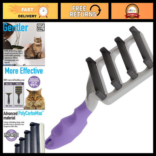 Deshedding cat brush - cat, long