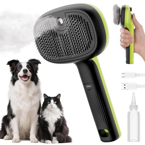 Self cleaning steam pet - pet, brush