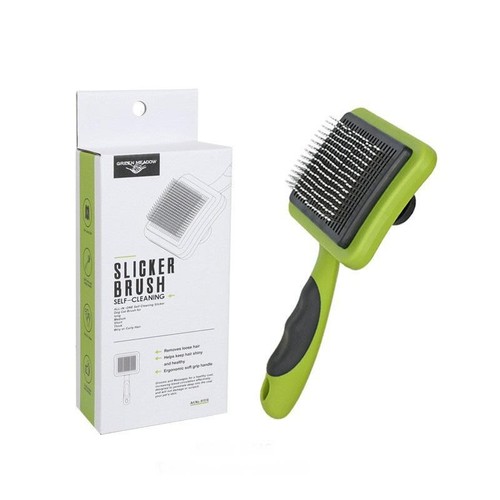 Self cleaning slicker brush - cleaning,