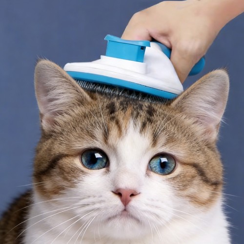 Self cleaning slicker brush - self,