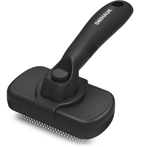 Self cleaning slicker brush - cleaning,