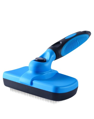 Self cleaning slicker - self, brush