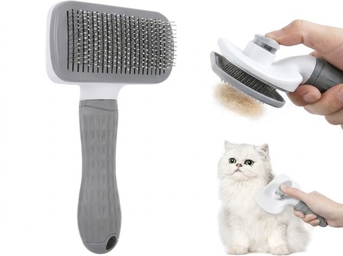 Self cleaning slicker brush - self,