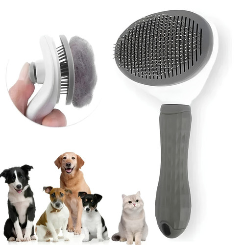 Self cleaning slicker - cleaning, dog