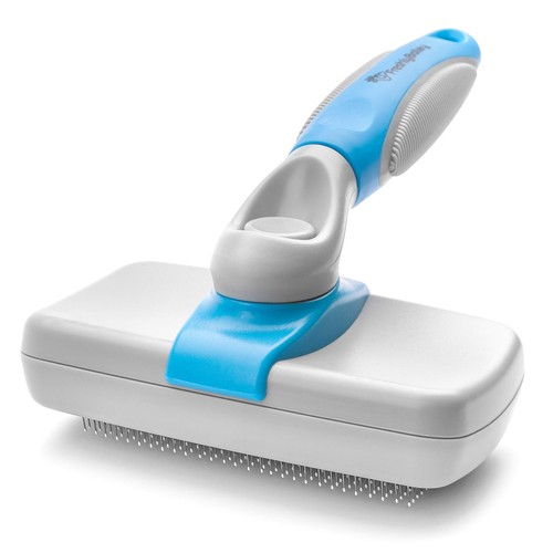 Self cleaning slicker brush - cleaning,