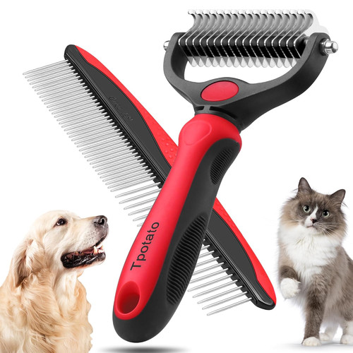Deshedding dog brush for long - brush,
