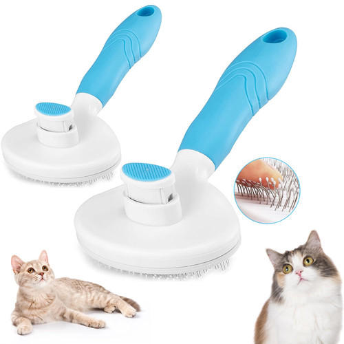 Self cleaning slicker brush - self,