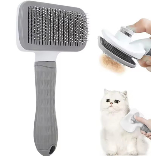 Self cleaning slicker brush - self,