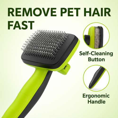 Self cleaning slicker brush - self,