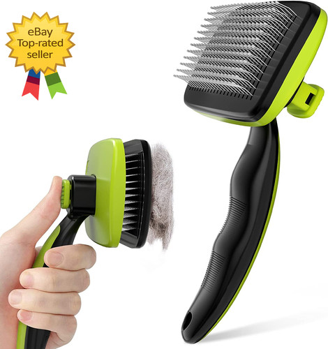 Self cleaning slicker - slicker, brush
