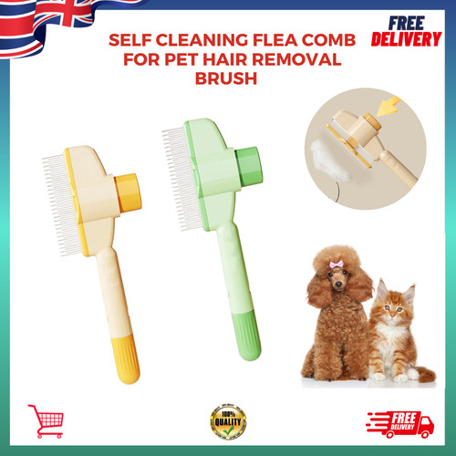 Self cleaning flea comb - self,